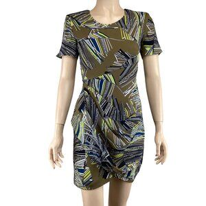 Matthew Williamson Silk Dress Size 6 Short‎ Sleeve Geometric Pattern